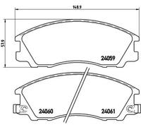 Pastillas de freno P 30 017 BREMBO para HYUNDAI TERRACAN