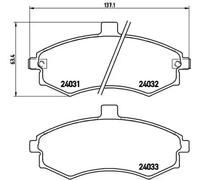 Pastillas de freno P 30 020 BREMBO para HYUNDAI KIA