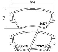Pastillas de freno P 30 027 BREMBO para HYUNDAI ATOS