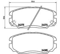 Pastillas de freno P 30 038 BREMBO para HYUNDAI KIA