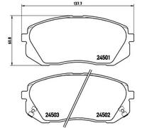 Pastillas de freno P 30 039 BREMBO para KIA HYUNDAI