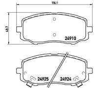 Frenado > Pastillas de freno > Juego de 4 pastillas de freno