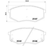 Pastillas de freno P 30 055 BREMBO para HYUNDAI KIA