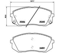 Pastillas de freno P 30 056 BREMBO para KIA HYUNDAI