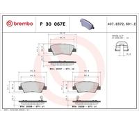 BREMBO P 30 067E Juego de pastillas de freno