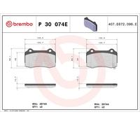 Pastillas de freno P 30 074E BREMBO para TESLA MODEL S MODEL X