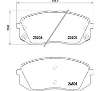 BREMBO Bremsbelagsatz, Scheibenbremse P30093X