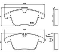 Pastillas de freno P 36 022 BREMBO para JAGUAR DAIMLER MG