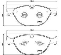 Pastillas de freno P 36 025 BREMBO para JAGUAR XJ XK II Coupé XF I XF SPORTBRAKE