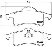 Pastillas de freno P 37 006 BREMBO para JEEP CHEROKEE GRAND CHEROKEE II