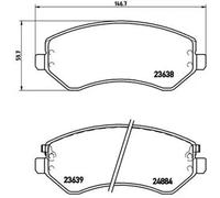 Pastillas de freno P 37 007 BREMBO para JEEP CHRYSLER DODGE