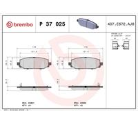 Pastillas de freno P 37 025 BREMBO para JEEP WRANGLER IV
