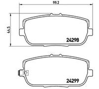 Pastillas de freno P 49 044 BREMBO para MAZDA FIAT ABARTH