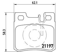 Pastillas de freno P 50 009 BREMBO para MERCEDES-BENZ 190 124 Sedán CLASE E SL