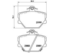 Pastillas de freno P 50 038 BREMBO para SMART FORTWO Coupé FORTWO Cabrio CABRIO
