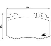Juego de pastillas de freno BREMBO P 50 041, delante