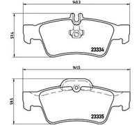 Pastillas de freno P 50 052 BREMBO para MERCEDES-BENZ CLS CLASE S CLASE S Coupé