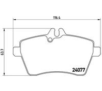 Pastillas de freno P 50 054 BREMBO para MERCEDES-BENZ CLASE A