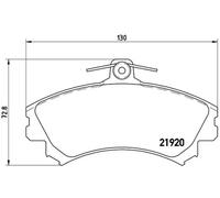 Brembo Pastillas de freno P 50 055 – Juego de 4 pastillas delanteras para SMART, MITSUBISHI, BAIC
