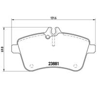Pastillas de freno P 50 057 BREMBO para MERCEDES-BENZ CLASE A