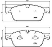 Pastillas de freno P 50 102 BREMBO para MERCEDES-BENZ CLASE M CLASE GL GLE Coupe