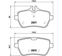 Frenado > Pastillas de freno > Juego de 4 pastillas de freno