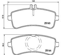 Pastillas de freno P 50 125 BREMBO para MERCEDES-BENZ CLASE S CLASE S Coupé SL