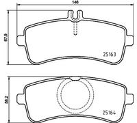 Pastillas de freno P 50 132 BREMBO para MERCEDES-BENZ SL CLASE S CLASE S Coupé