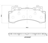 Pastillas de freno P 50 182 BREMBO para MERCEDES-BENZ EQE EQE SUV EQS EQS SUV