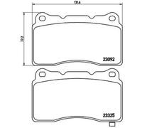 Pastillas de freno P 54 039X BREMBO para MITSUBISHI TOYOTA SUBARU DODGE HONDA