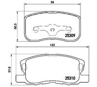 Pastillas de freno P 54 046 BREMBO para MITSUBISHI COLT VI