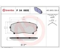Pastillas de freno P 54 060E BREMBO