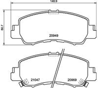 BREMBO P 54 061 Juego de pastillas de freno
