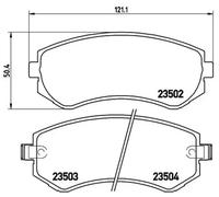 Pastillas de freno P 56 039 BREMBO para NISSAN ALMERA I Hatchback ALMERA I