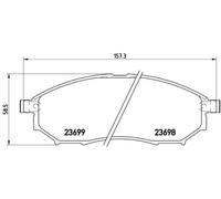 Pastillas de freno P 56 058 BREMBO para NISSAN INFINITI RENAULT