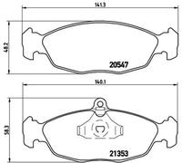 Pastillas de freno P 59 011 BREMBO para OPEL JAGUAR DAEWOO
