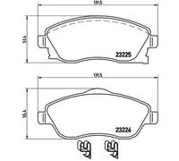 Juego de pastillas de freno BREMBO P 59 036, delante