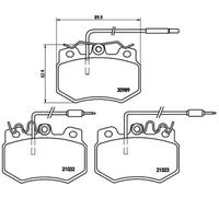 Pastillas de freno P 61 031 BREMBO para CITROËN PEUGEOT DALLAS