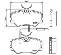 Pastillas de freno P 61 035 BREMBO para PEUGEOT 405 I 405 II 405 I Break