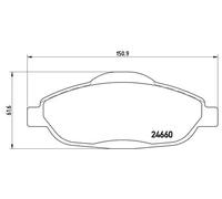 Pastillas de freno P 61 101X BREMBO para PEUGEOT 308 I 308 SW I 3008 I Monospace