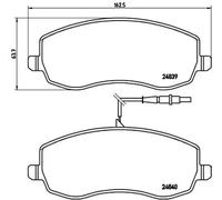 Pastillas de freno P 61 104 BREMBO para CITROËN PEUGEOT LANCIA FIAT