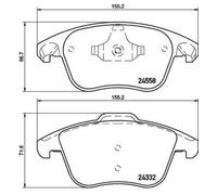 Pastillas de freno P 61 117 BREMBO para CITROËN PEUGEOT DS