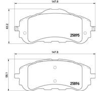 Pastillas de freno P 61 120X BREMBO para PEUGEOT OPEL CITROËN TOYOTA FIAT