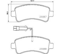 Pastillas de freno P 61 130 BREMBO para FIAT PEUGEOT CITROËN OPEL
