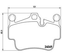 Brembo Juego de pastillas de freno P 65 014 para Porsche 911, Boxster, Cayman
