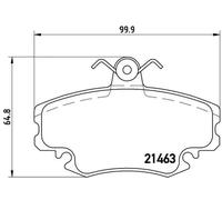 Pastillas de freno P 68 008 BREMBO para RENAULT PEUGEOT DACIA ALPINE LADA