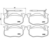 BREMBO Juego de 4 pastillas de freno para RENAULT: R19, R11, R18, R21, R30, Clio, Express, LutÃ©cia, Super 5, Fuego, R20, Extra, Rapid (Ref: P 68 010)