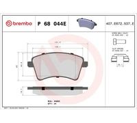 Pastillas de freno P 68 044E BREMBO para RENAULT KANGOO Express