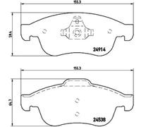 Pastillas de freno P 68 050X BREMBO para RENAULT DACIA NISSAN MITSUBISHI