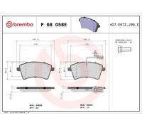 Pastillas de freno P 68 058E BREMBO para RENAULT KANGOO Express